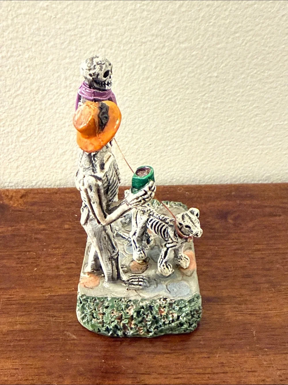 Lemax Moonlight Stroll Skeletons Walking Dog #82571 Halloween Village Decor